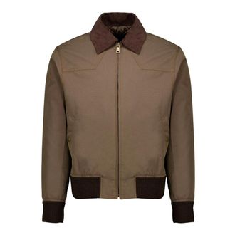 Prada Chaqueta Bomber de Sarga - Jackets - Hombre - Marr&oacute;n - M