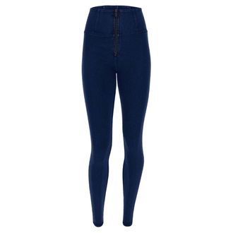 Freddy Leggings FREDDY Leggings WRUP2HC002ORG, Damen, Gr. XS, EURO, blau (schwarz jeans, schwarz seams), Obermaterial: 84% Baumwolle CO. 16% Elasthan EL., Ho