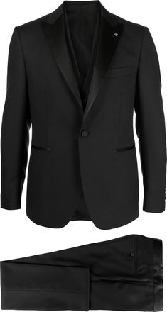 Tagliatore slim-cut three-piece dinner suit - men - Cupro/Silk/Virgin Wool/Modal/Viscose/Cotton - 50 - Black