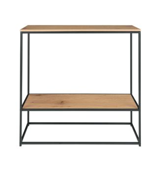 Moloo Mesa consola en roble y metal 80x80 cm
