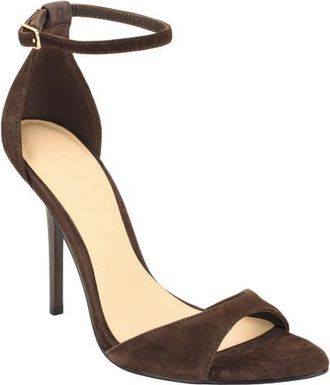 Guess Olivey Ankle Strap Sandal in Dark Brown at Nordstrom, Size 7.5