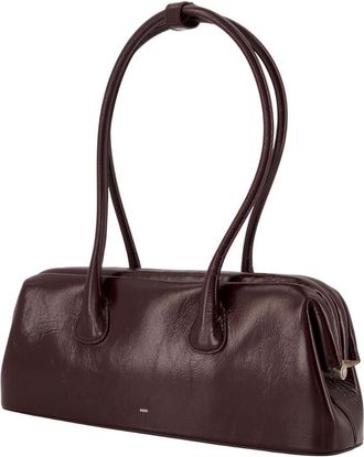 Osoi Womens Boat Wide Shoulder Bag - Osoi Leather Bordeaux Burgundy Cowhide Shoulder-Hobo-Bags