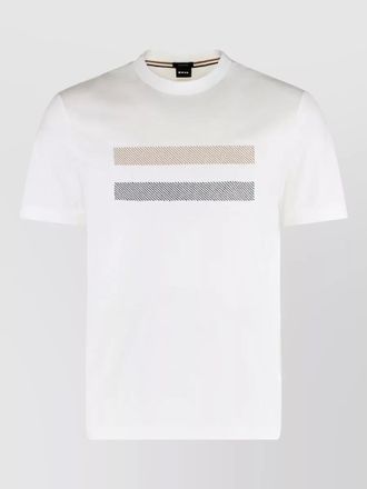 HUGO BOSS cotton crew neck t shirt striped design