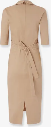 Pinko Womens Dress Allyson Linen-Blend Beige