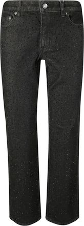 Michael Kors embellished jeans - women - Cotton/Spandex/Elastane - 8 - Black