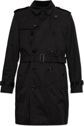 Burberry Kensington Trenchcoat - Heren - Trenchcoats - Zwart - L - Wol - Jassen