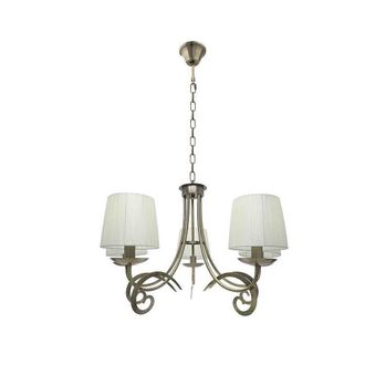 Fabrilamp Lampara Cuero Modelo Luxor 5 L. Con Pantallas - Fabrilamp