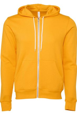 Bella + Canvas Canvas Unisex Zip-up Polycotton Fleece Hooded Sweatshirt / Hoodie
