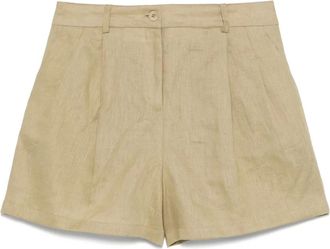 Semicouture Shorts in lino - Verde