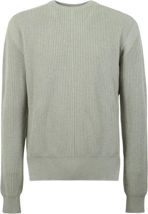 Rick Owens Fisherman Round Neck - Knitwear - Hombre - Gris - M
