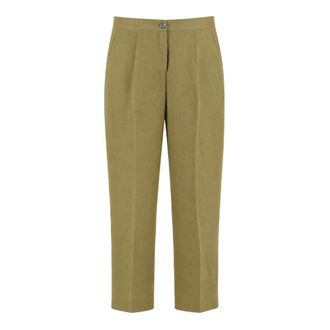 Elena Miro Pantalone - female - Elena Mir&ograve; - Cropped Trousers - Green - 3XL - Trousers