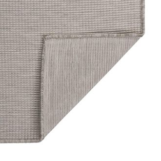 Berkfield Home Outdoor Flatweave Rug 200x280 cm Taupe in Beige | Size: 100 cm diameter