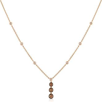 Le Vian Ladies Chocolate Diamonds Necklaces set in 14K Strawberry Gold