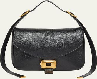 Balenciaga Clicca B-Buckle Leather Shoulder Bag