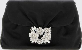 Roger Vivier Clutch in raso con fibbia gioiello