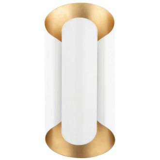 Hudson Valley Lighting Banks 2 Light Wall Sconce White, Gold
