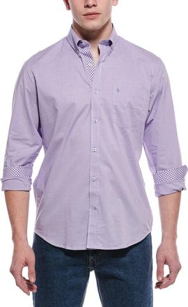 Tailorbyrd Tailorbyrd Signature Micro Gingham Button Down Shirt