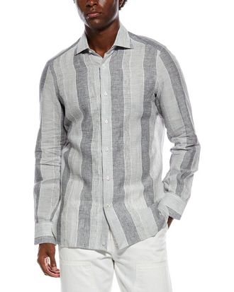 Isaia Linen Dress Shirt