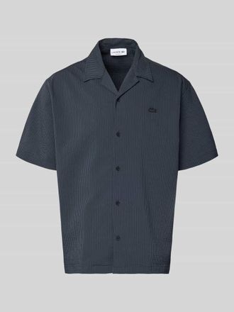 Lacoste Relaxed Fit Freizeithemd aus reiner Baumwolle in Dunkelblau, Gr&ouml;&szlig;e 40