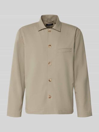 Matinique Regular Fit Overshirt mit Brustleistentasche Modell landen in Khaki, Gr&ouml;&szlig;e 48