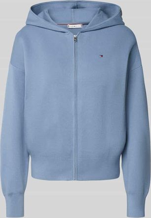 Tommy Hilfiger Regular Fit Cardigan aus Baumwoll-Mix in Hellblau, Größe XL