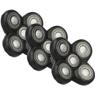 OEM Cabezales De Repuesto Compatibles Con Philips, 3 Unidades, Para Afeitadoras El&eacute;ctricas Rq12/rq50/rq12+/rq40, Color Negro-producto Compatible