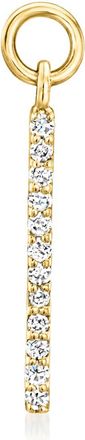 RS Pure by Ross-Simons Diamond Bar Hoop Charms in 14kt Yellow Gold