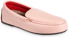 Isotoner Vivienne Faux Fur Lined Loafer in Blush at Nordstrom Rack, Size X-Large