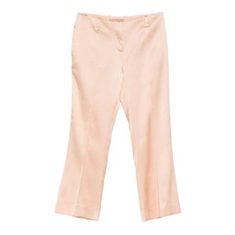 Ermanno Scervino Viscose Elastane Broek - Dames - Vrijetijds broeken - Roze - S - Broeken