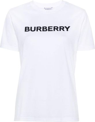 Burberry White Logo cotton t-shirt