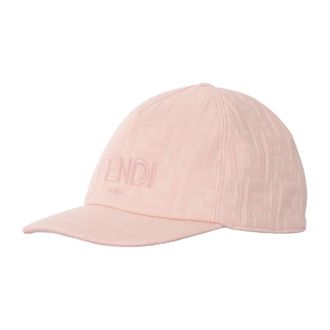 Fendi Baseball Roma Cap - Heren - Petten - Roze - L - Katoen - Accessoires