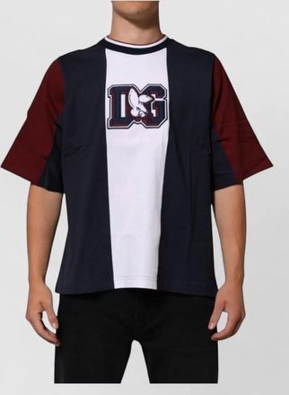Dolce & Gabbana striped cotton crew neck t-shirt