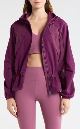 Free People All Terrain Fleece Training Jacket in Black Cherry at Nordstrom Rack, Size X-Large