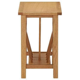 Berkfield Home Magazine Table 45x27x42 cm Solid Oak Wood in Light Brown | Size: 45 x 27 x 42 cm