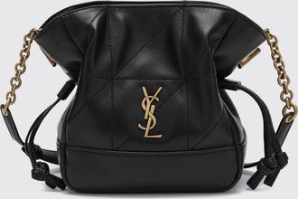 Saint Laurent Mini borsa a secchiello Jamie in pelle con monogramma YSL