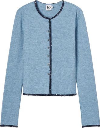 B+ab button-embellished cardigan - women - Polyester/Viscose - S - Blue