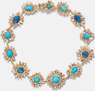 Suzanne Kalan 18kt yellow gold bracelet with gemstones