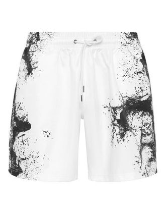Plein Sport Nylon Shorts Splash Men in White at Nordstrom, Size Xxx-Large