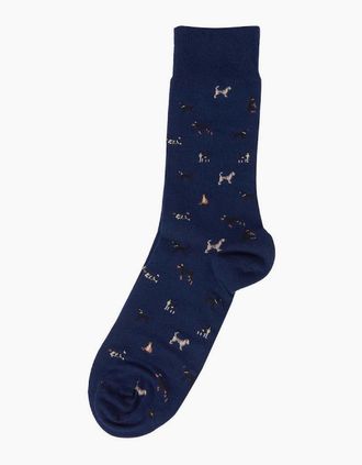 Barbour Mens Barbour Mavin Socks BI79 Mid blue/dog - Size: 9.5/13/12.5/12/11.5/11/9/16/15.5/15/14.5/14/13.5/10.5/10