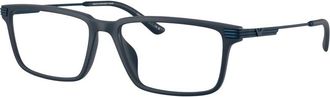 Emporio Armani Rechthoekige zonnebril - unisex - Brillen - Blauw - 55 MM - Accessoires