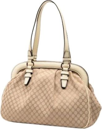 Celine Pre-owned Handbags, female, Beige, Size: ONE SIZE Pre-owned Canvas Handbag