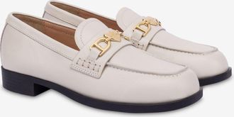 Love Moschino Mocassini college in vitello - Bianco
