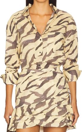 Iro Deriana Button Up Shirt In Print Tiger