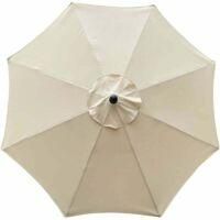 OEM Funda De Repuesto Para Sombrilla, 8 Varillas, 3 M, Impermeable, Resistente A Los Rayos Uv, Tejido De Repuesto, Beige - Crezuo