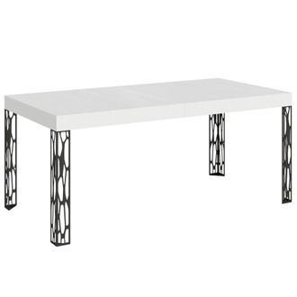 Itamoby Mesa extensible 90x180/284 cm efecto madera fresno blanco, hierro