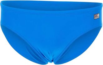 MC2 Saint Barth logo-patch swim trunks - men - Polyester/Elastane - L - Blue