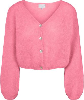 Americandreams Cornelia Cropped Cardigan - Dames - Vesten - Roze - M - Wol - Truien & Vesten