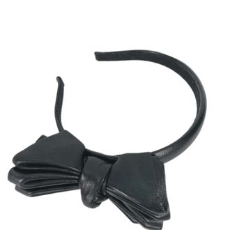 Miu Miu Pre-owned Accessories, female, Black, Size: ONE SIZE Pre-owned Leather hair-accessories
