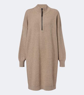 Brunello Cucinelli Monili wool, cashmere, and silk minidress