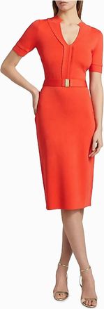 Elie Tahari Zariyah Sweater Dress In Orange Dream